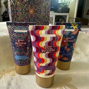 Heathcote & Ivory LOVE REVIVAL Hand Cream Three Pack 1.7 FL. OZ. Each. New.